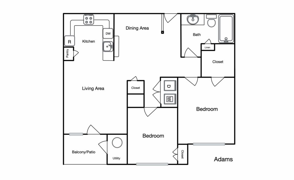 Adams unit floor plan