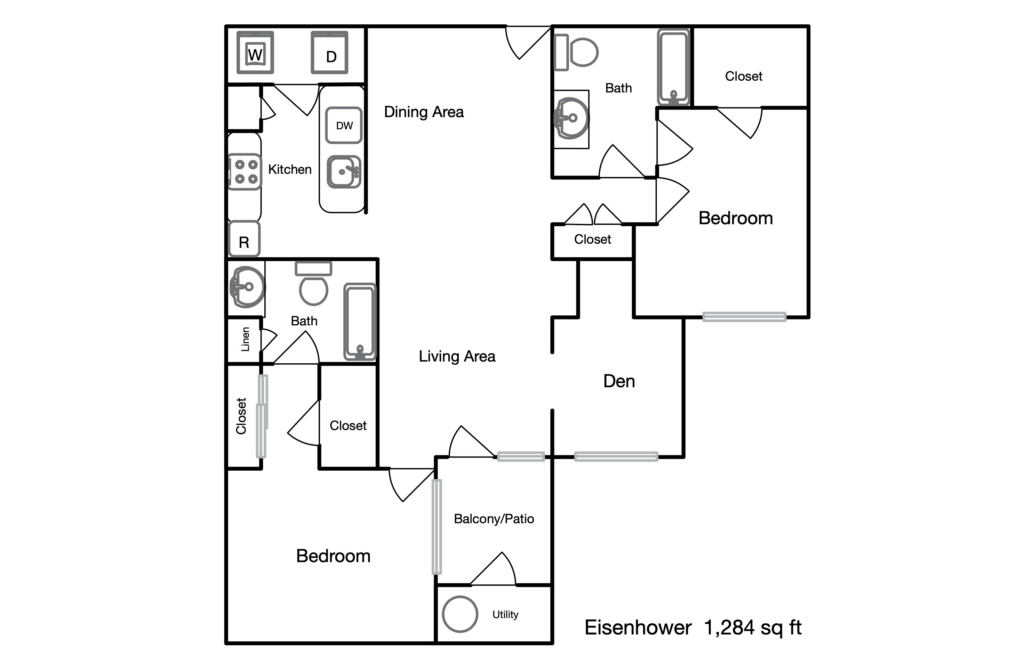 Eisenhower unit floor plan