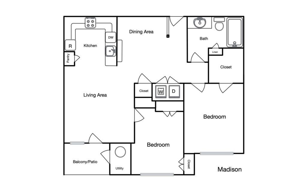 Madison unit floor plan
